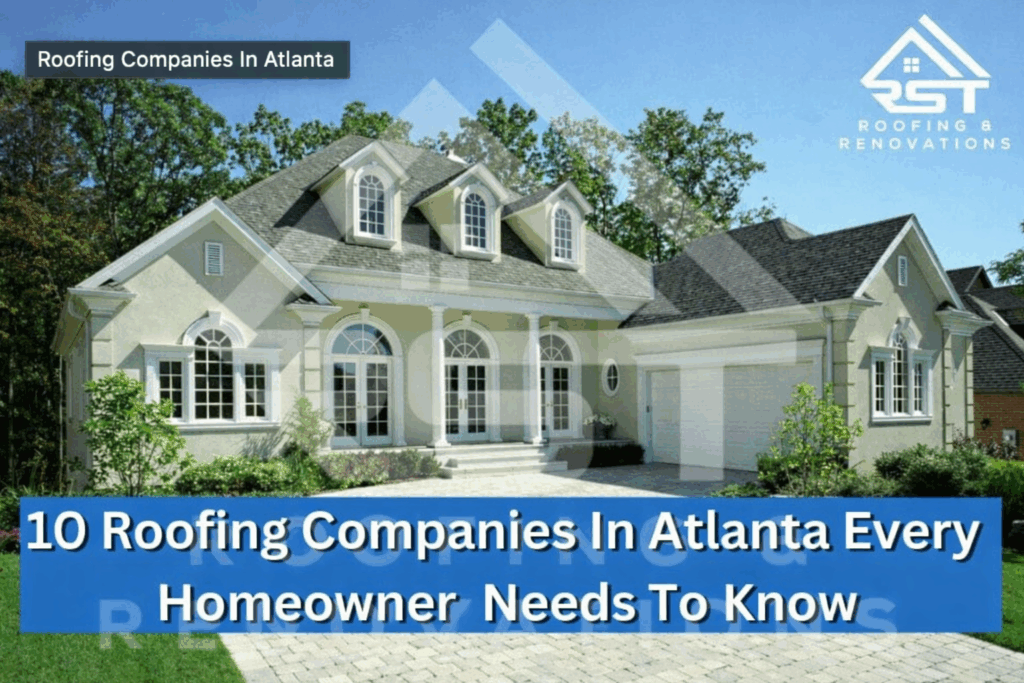 Elegant Suburban Home With A Distinctive Roof Highlighted Under A Clear Sky.